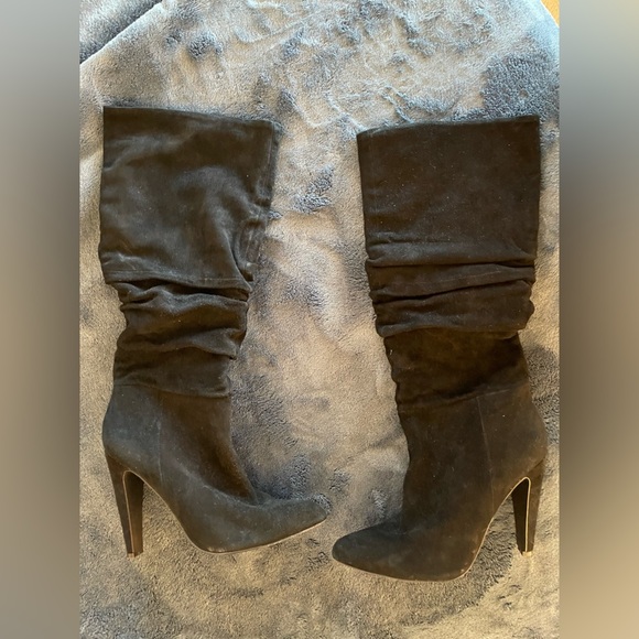 Knee-high suede women high heel boots size 8.5M - Picture 2 of 6